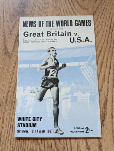 Great Britain v USA Aug 1967 Athletics Programme