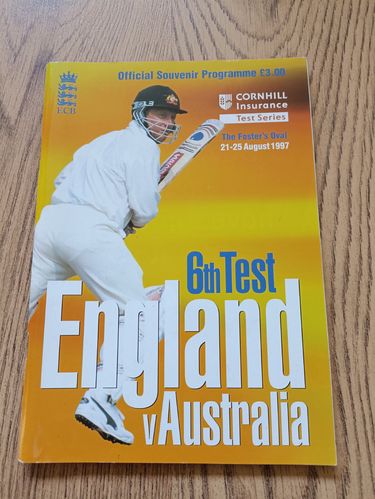 England v Australia 6th Test 1997 Cricket Programme