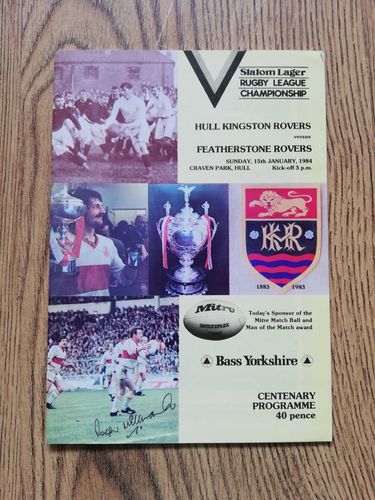 Hull KR v Featherstone Rovers Jan 1984