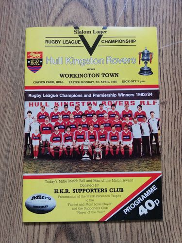 Hull KR v Workington Town April 1985 Rugby League Programme