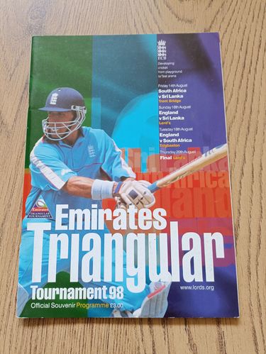England \ South Africa \ Sri Lanka 1998 Triangular Tournament Cricket Programme