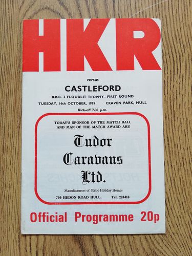Hull KR v Castleford Oct 1979 BBC2 Floodlit Trophy Rugby League Programme