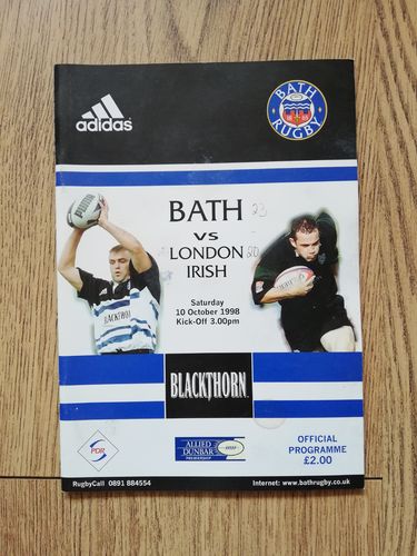 Bath v London Irish Oct 1998
