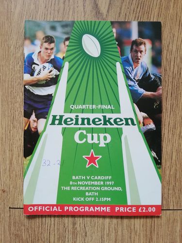 Bath v Cardiff Nov 1997 Heineken Cup Quarter-Final
