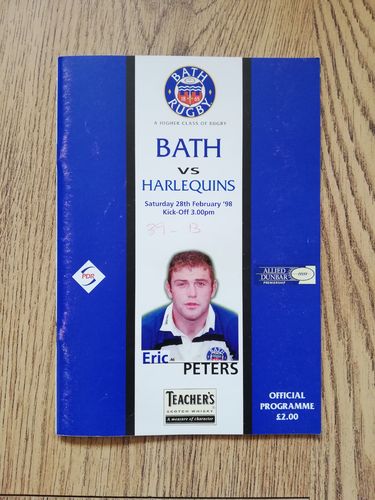 Bath v Harlequins Feb 1998