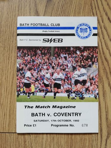 Bath v Coventry Oct 1992