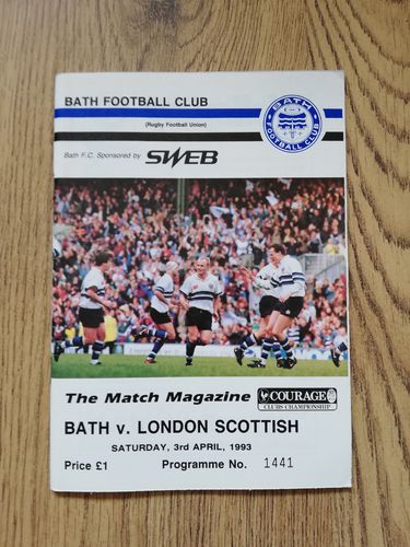 Bath v London Scottish April 1993