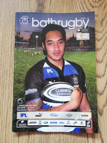 Bath v Newcastle Falcons Oct 2009 Rugby Programme