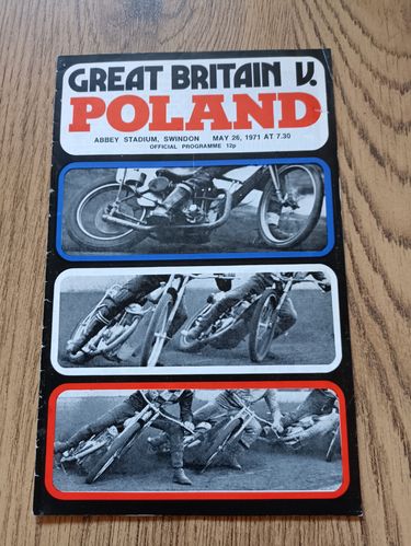 Great Britain v Poland May 1971 Speedway Programme
