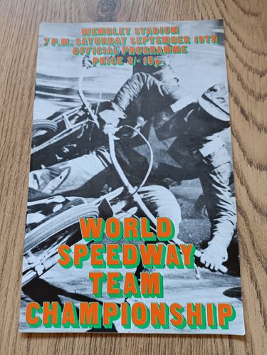 World Speedway Team Championship Sept 1970 Programme