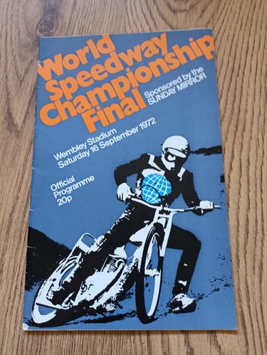 World Speedway Championship Final Sept 1972 Programme