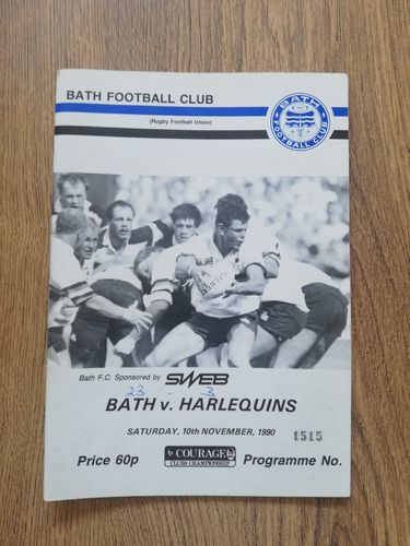 Bath v Harlequins Nov 1990