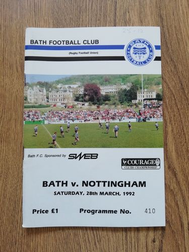 Bath v Nottingham March 1992