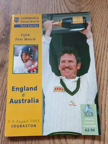 England v Australia 5th Test 1993 Cricket Programme