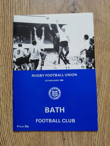 Bath v Orrell March 1988 Rugby Programme