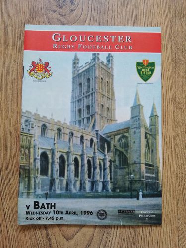 Gloucester v Bath April 1996 Rugby Programme