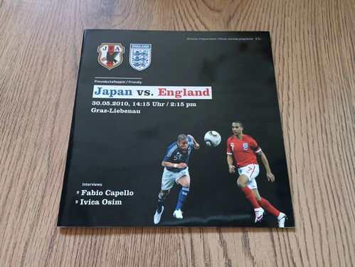 Japan v England May 2010 Football Programme