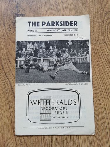 Hunslet v Castleford Jan 1961 Rugby League Programme
