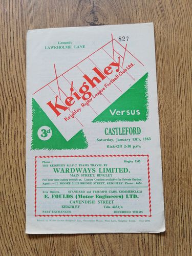 Keighley v Castleford Jan 1963