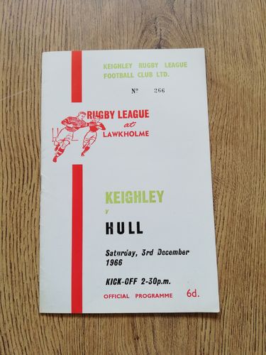 Keighley v Hull Dec 1966 Rugby League Programme