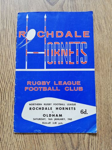 Rochdale Hornets v Oldham Jan 1965