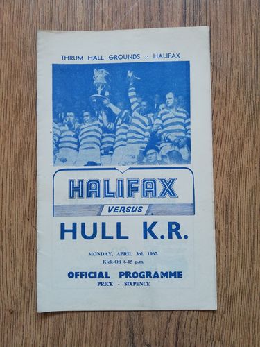 Halifax v Hull KR April 1967 Rugby League Programme