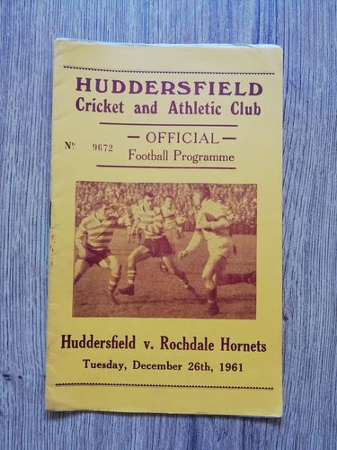 Huddersfield v Rochdale Hornets Dec 1961