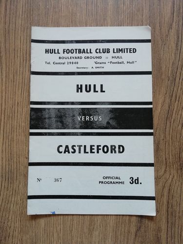 Hull v Castleford Dec 1962