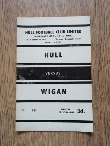 Hull v Wigan March 1963 Challenge Cup