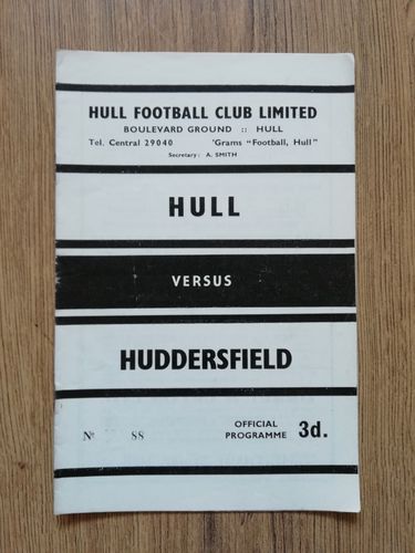 Hull v Huddersfield April 1963