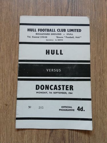 Hull v Doncaster Sept 1964