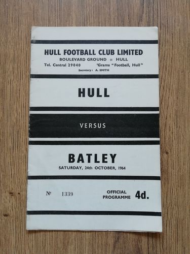 Hull v Batley Oct 1964