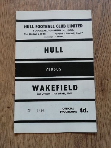 Hull v Wakefield April 1965