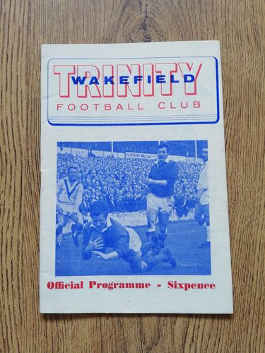 Wakefield Trinity v Hull KR Feb 1970 Challenge Cup Rugby League Programme