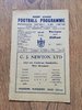 Warrington v Oldham Oct 1958 Rugby League Programme