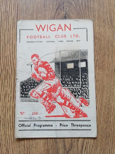 Wigan v Leigh April 1957 Rugby League Programme