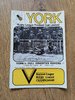York v Hull KR Aug 1981 Rugby League Programme