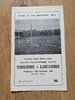 Yorkshire v Lancashire Sept 1964 County Championship Rugby League Programme