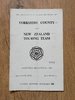 Yorkshire v New Zealand Sept 1961 Rugby League Programme
