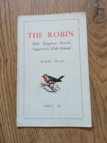 'The Robin' Hull KR 1962-63 Supporters' Club Rugby League Annual