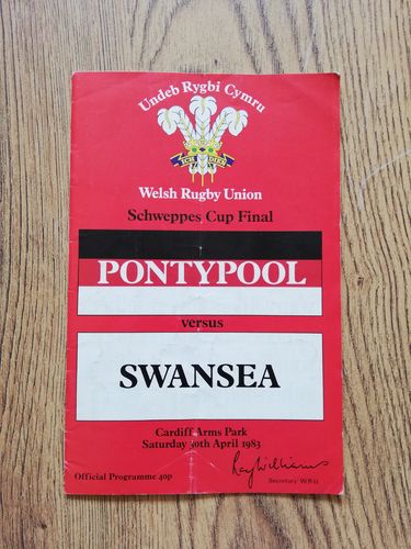 Pontypool v Swansea 1983 Schweppes Cup Final