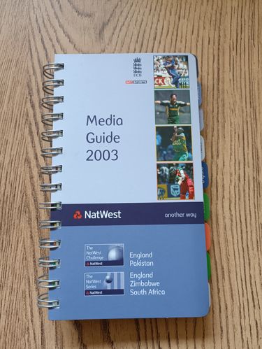 England \ Zimbabwe \ South Africa 2003 Natwest Series Cricket Media Guide