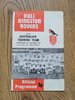 Hull KR v Australia Nov 1973 Rugby League Programme