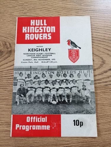 Hull KR v Keighley Nov 1975 Rugby League Programme