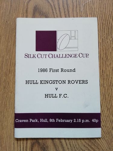 Hull KR v Hull Feb 1986 Challenge Cup Rugby League Programme
