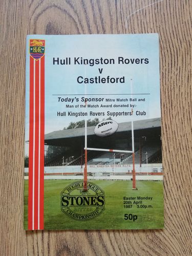 Hull KR v Castleford April 1987 Rugby League Programme