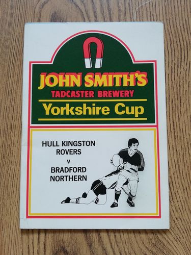 Hull KR v Bradford Northern Sept 1987 Yorkshire Cup Rugby League Programme