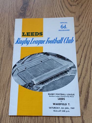 Leeds v Wakefield Trinity Jan 1969 Rugby League Programme