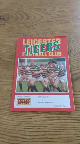 Leicester Extra 1st v Bedford Wanderers Jan 1995 Rugby Programme