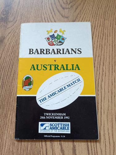 Barbarians v Australia 1992